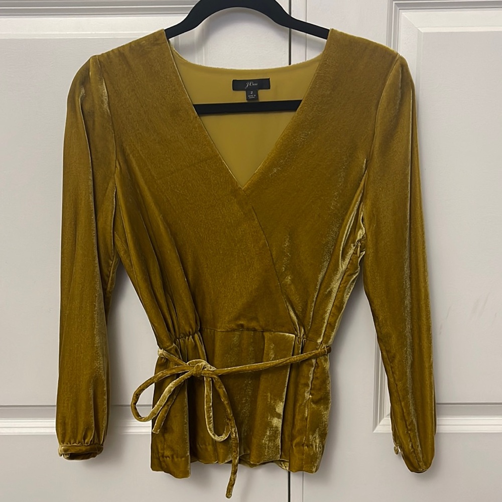 J.Crew Velvet Top, Size 2